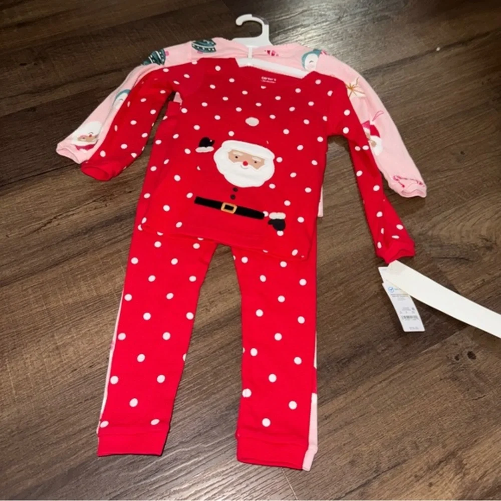 NWT Target Carter’s Just 2T One You Christmas Holiday Pajamas Set